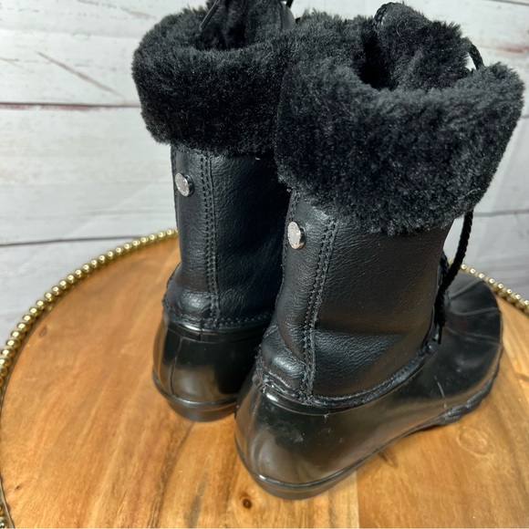 Steve Madden Black Waterproof Faux Fur Lined Boot Sz 9 - Picture 4 of 9